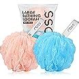Buy ross Large Bath Loofah Sponge Scrubber Exfoliator for High Lather ...