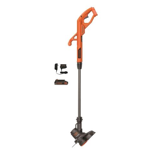 BLACK+DECKER 20-volt max 10-in Straight Shaft Battery String Trimmer 1. ...