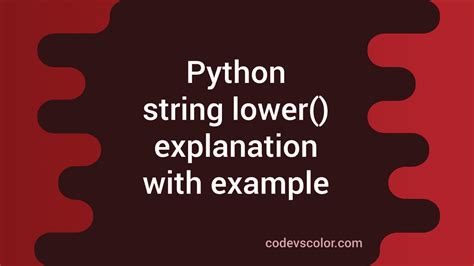 Str.lower in Python 的图像结果