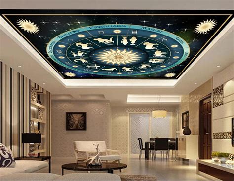 Avikalp MWZ3393 Zodiac Signs Chakras Stars HD Wallpaper for Ceiling ...