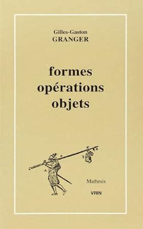 Buy Formes, Operations, Objets (Mathesis) Book Online at Low Prices in ...