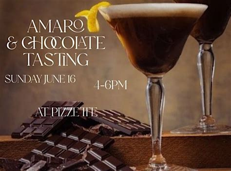 Amaro & Chocolate Tasting, Pizzette, Brooklyn, 16 June 2024 | AllEvents.in