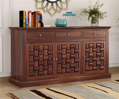 LEGEND HOME FURNITURE Solid Sheesham Wood Sideboard Tv Cabinet for ...