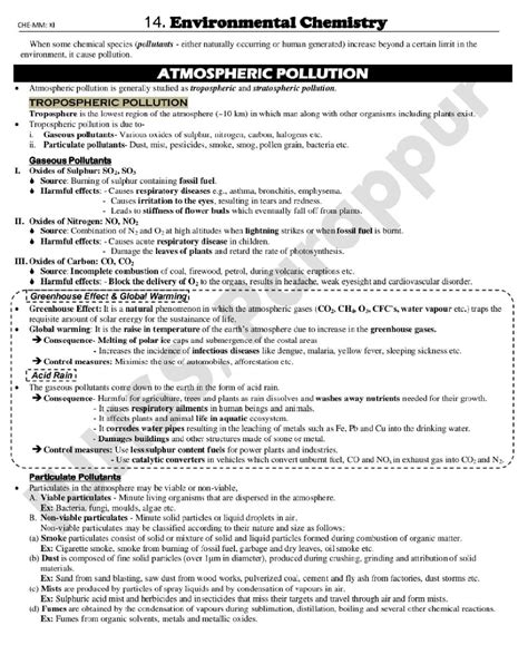 Environmental chemistry 5 - Organic chemistry-1 - Studocu