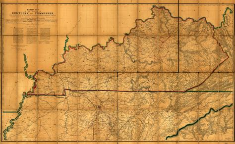 Military map of the States of Kentucky and Tennessee, within eleven ...