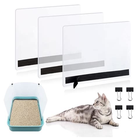 Buy 3Pcs Cat Litter Box Pee Shields, Cat Litter Box Pee Splash Guard ...