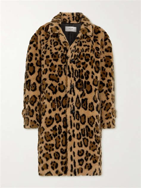 CELINE HOMME Oversized Leopard-Print Alpaca, Wool And