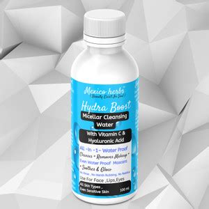 Mexico herbs Hydra Boost Micellar Water for Waterproof Makeup ...