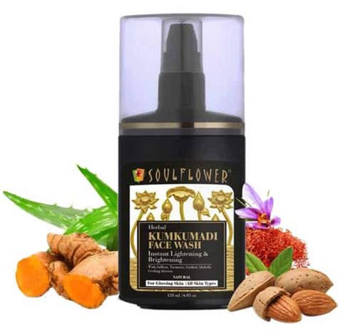 Buy SOULFLOWER KUMKUMADI FACE WASH WITH SAFFRON TURMERIC ALOE VERA ...