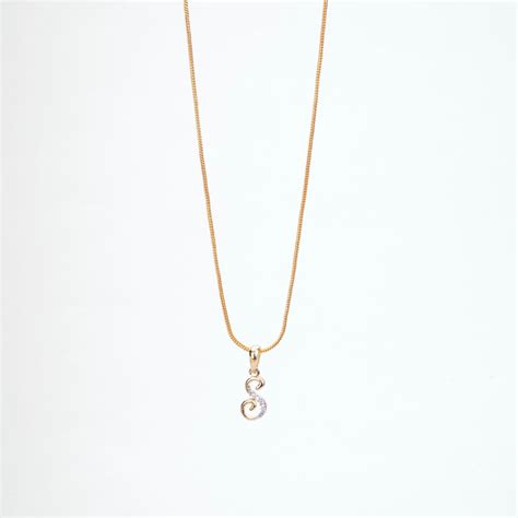 Alphabet S Two Tone Locket with Chain (18") – Opal Touch