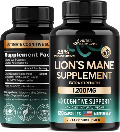 Amazon.com: High Strength Extract Organic Lion's Mane Mushroom Gummies ...