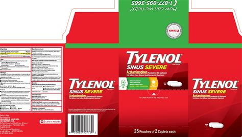 TYLENOL SINUS SEVERE- acetaminophen, guaifenesin, phenylephrine ...
