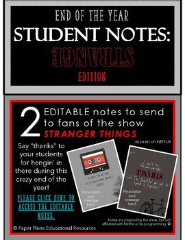 Image result for Stranger Things Notes