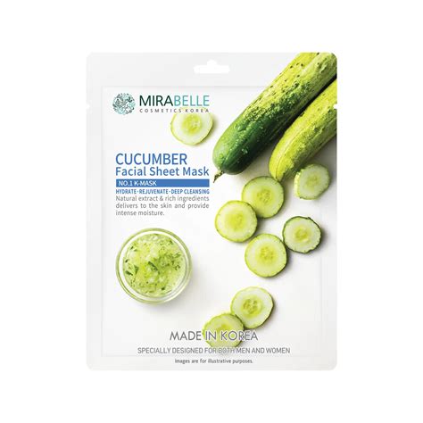 Cucumber Facial Sheet Mask – Mirabelle