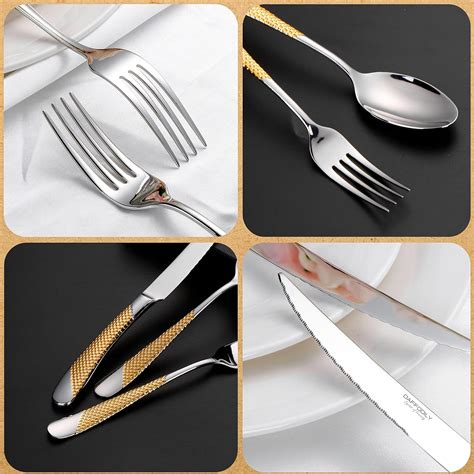 Buy DAFFODILY |16 Pieces Luxury Cutlery Set. Spoons, Knives & Forks ...