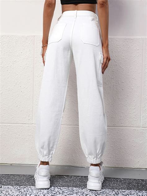 High Rise Ripped Cargo Jean – Comfy Cargo Pants