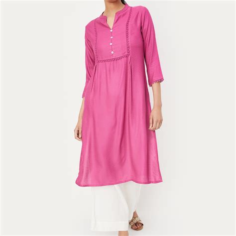 Buy Women Woven Design Straight Kurta Online at just Rs. 599.0 ...