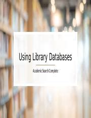 Image result for Using a Library Database