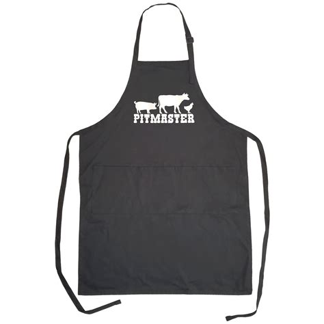 Buy Funny Pitmaster BBQ Apron for Men 3 Pockets Barbecue Grilling ...