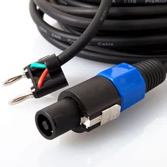 4 Packs: EMB Professional STB-16G100F - Speakon to Banana - 16 Gauge ...