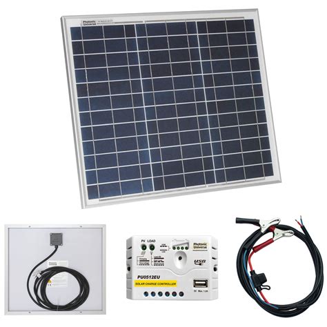 Buy 30W 12V Photonic Universe solar power kit with 5A charge controller ...