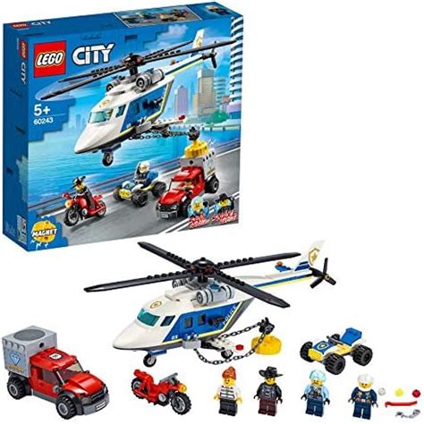 LEGO 60243 City Police Helicopter Chase Toy with ATV Quad Bike ...