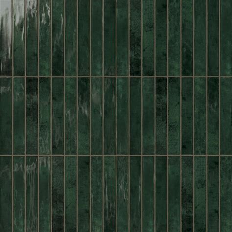 Jaden 2.5x16 Glossy Ceramic Tile in Hunter | Green subway tile, Ceramic ...