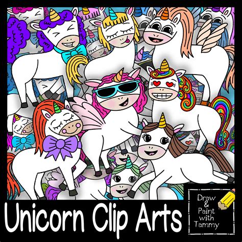 Cute Unicorns Clip Art