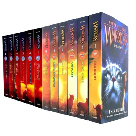 Warrior cats series 4 omen of the stars books 1 6 collection set by ...