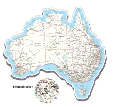 Detailed Road Map of Australia Sticker for Motorhomes & Recreational Vehicles” – Mega Sticker Store