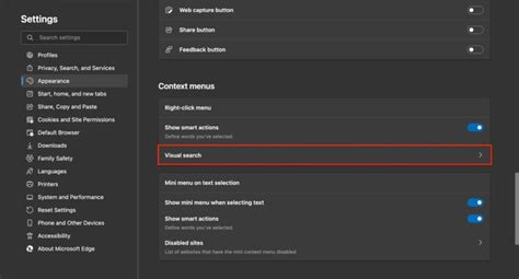 Image result for Disable Visual Search Edge