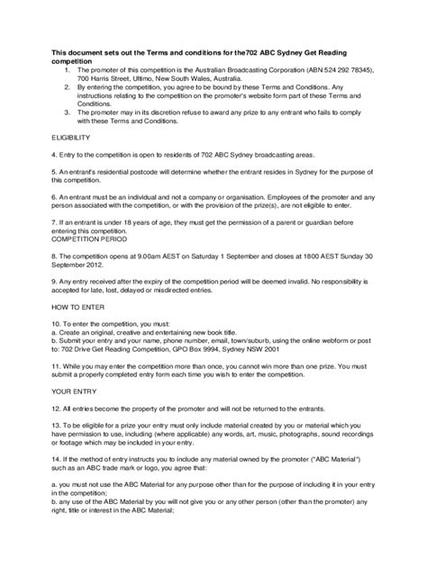 Fillable Online Fillable Online abc net This document sets out the ...