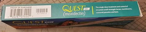 Buy Quest Horse Wormer Gel Paste Equine Moxidectin (0.4oz.) (Free ...