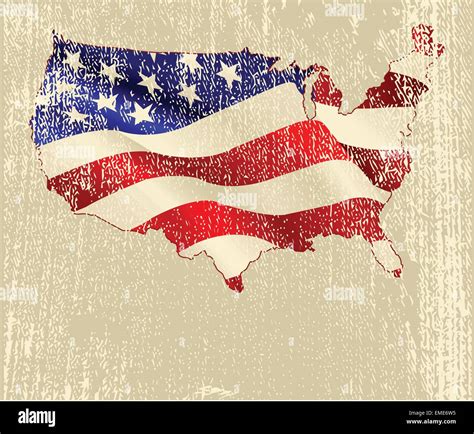 American flag map hi-res stock photography and images - Alamy