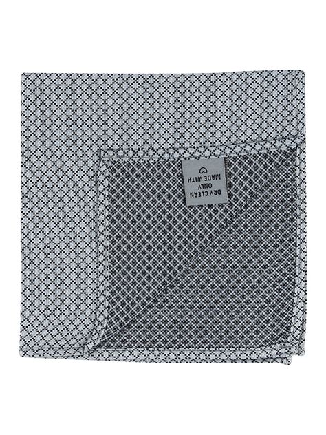 Kavove The Rogue Abstract Dark Grey Pocket Square For Men