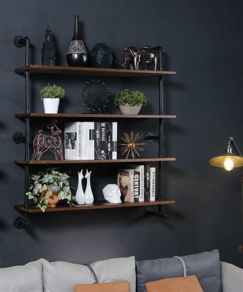 Buy ROGMARS Floating Shelves for Wall,Solid Wood Shelves Industrial ...