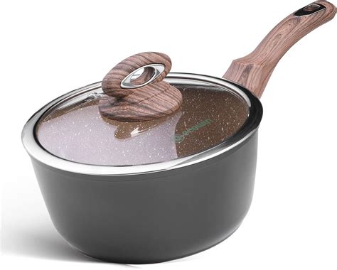 Amazon.com: Ecowin 1.5 Quart Saucepan with Lid, Non Stick Small Sauce ...