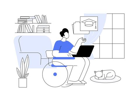 Studeren vanuit huis geïsoleerde cartoon vectorillustraties ...