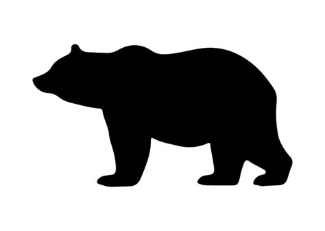 Silhouette vectorielle de l'ours Silhouette grizzly ou d'ours polaire ...