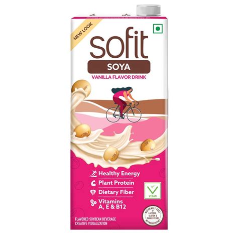 Sofit Soya Drink Vanilla, 1000ml| Vegan Drink |Enriched with plant ...