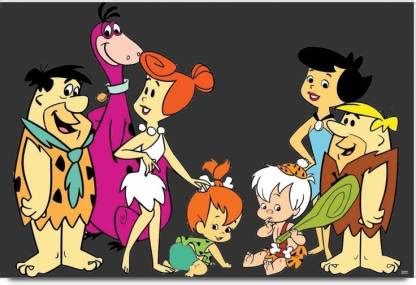 Flintstones and Jetsons Cartoon Paper Print - TV Series posters in ...