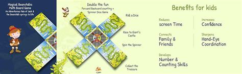 Buy Playqid Mind Games for Kids, 5+ Year – Jack and The beanstalk Math ...