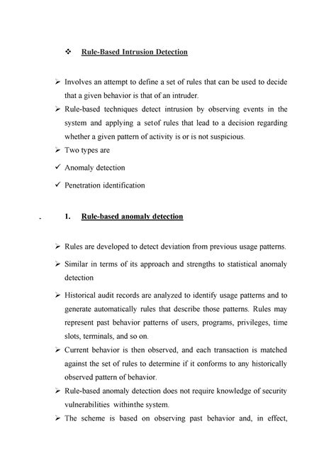 RULE Based Intrusion Detection - Rule-Based Intrusion Detection ...