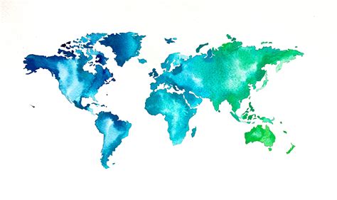 Watercolour World Map 的图像结果