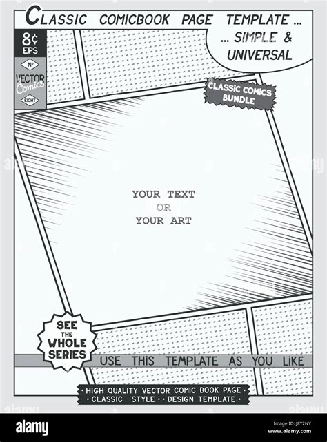 Free space Comic book page template. Comics layout and action with ...