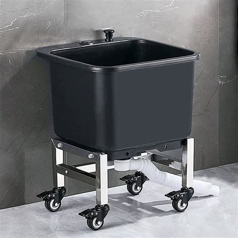 Qqxxfloor Mop Sink With Deep Basin Removable Mop Sink Wheels ...