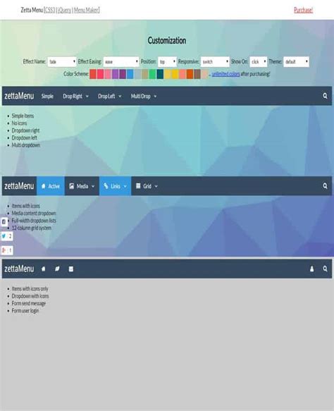 Image result for jQuery Menu Examples