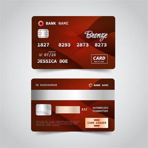 Realistic credit card design | Premium Vector