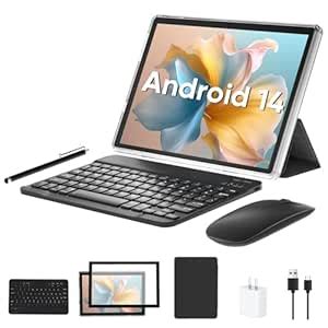 Tablet 10 inch Android 14 Tablet, 6GB RAM+64GB ROM/1TB Expand, 2 in 1 ...
