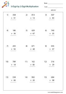 Image result for Vertical Algorithm Multiplication
